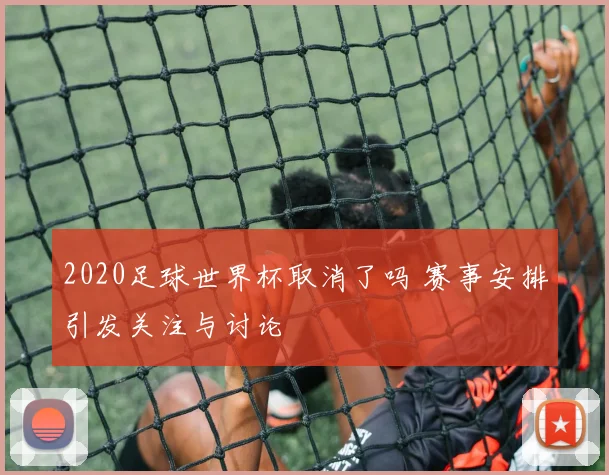 2020足球世界杯取消了吗 赛事安排引发关注与讨论